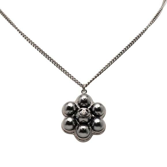 CHANEL Jewelry - CHANEL Silver Logo Necklace